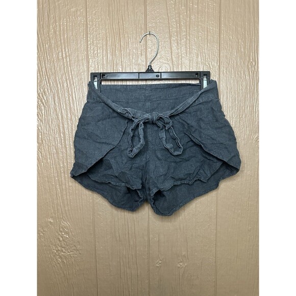 Patagonia Women's Whole Weave Tasmanian Black‎ Shorts XS Tie Waist Elastic - Picture 1 of 5